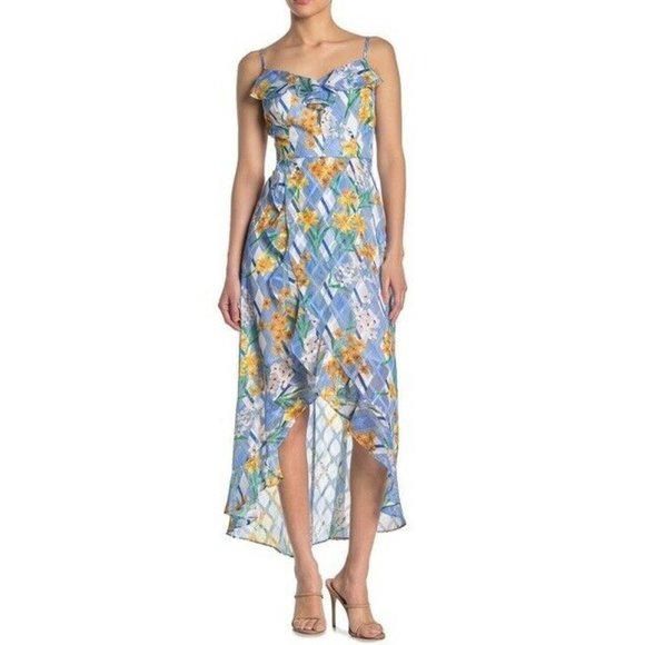 Kensie Blue Multi Floral Burnout Dress NWT - Picture 1 of 4